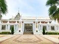 Mosaic sanctuary Glass Chapel at Chan Tha Ram Temple Tha Sung Temple with blue sky and clouds at Uthai thani, Thailand.