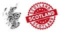 Mosaic Scotland Map and Distress Circle Seal