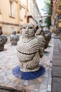 Mosaic sculptural composition 'Angels' in the courtyard of the Minor Academy of art. Author V.V. Lubenko.