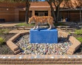 Mosaic sculpture of the Tiger mascot of O.C. Taylor Elementary School in Colleyville, Texas.