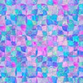Mosaic seamless geometric pattern with colorful watercolor abstract overlapping shapes background Royalty Free Stock Photo
