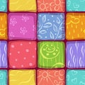 Mosaic seamless pattern background