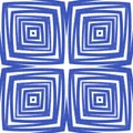 Mosaic seamless pattern. Indigo symmetrical