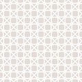 Mosaic seamless pattern. Subtle vector white and beige geometric background