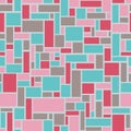 Mosaic seamless from rectangles - vector illustration Royalty Free Stock Photo