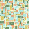 Mosaic seamless from rectangles - vector illustration Royalty Free Stock Photo