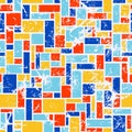 Mosaic seamless from rectangles - vector illustration Royalty Free Stock Photo