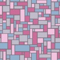 Mosaic seamless from rectangles - vector illustration