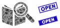 Search Book Mosaic and Grunge Rectangle Open Stamp Seals