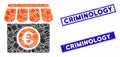 Shop Mosaic and Grunge Rectangle Criminology Watermarks