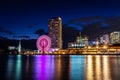 Mosaic shopping mall of Kobe Harborland at twilight