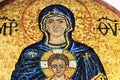 Mosaic showing Virgin Mary with Jesus Christ Royalty Free Stock Photo