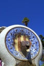 Mosaic snake head,Barcelona Royalty Free Stock Photo