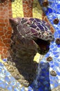 Mosaic snake head closeup Royalty Free Stock Photo