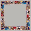 Mosaic square frame.Mosaic square frame. Vector background Royalty Free Stock Photo