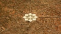 Mosaic star on the floor, detail of Gibralfaro castle, Malaga