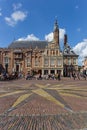 Mosaic star in front of the town hall of Haarlem Royalty Free Stock Photo