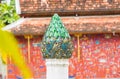 Mosaic statue of lotus in Louangphabang, Laos. Royalty Free Stock Photo