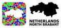 Mosaic Stencil and Solid Map of North Brabant Province