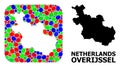 Mosaic Stencil and Solid Map of Overijssel Province