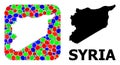 Mosaic Stencil and Solid Map of Syria