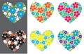 Mosaic sugar daisy hearts