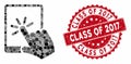 Mosaic Tablet Click with Grunge Class of 2017 Seal