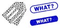 Elliptic Collage Tags with Textured What Question Watermarks