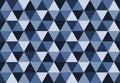 Mosaic template made of triangles. Low poly geometric background.Blue and gray colors. Royalty Free Stock Photo