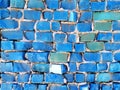 Vintage Blue mosaic background, pattern with cracks