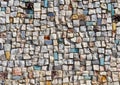 Mosaic Texture of little stone wall Royalty Free Stock Photo