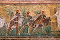 Mosaic the three magi in Sant Apollinare Nuovo in Ravenna Royalty Free Stock Photo