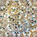 Mosaic tile, decoration, broken glass, Park Guell, Barcelona Royalty Free Stock Photo