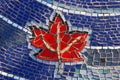 Mosaic tile maple leaf pattern Royalty Free Stock Photo