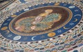 Mosaic Tile Woman on Vatican Floor