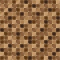 Mosaic tiles for bathroom and spa. Seamless background. Repeating texture. Brown shiny tile illustration.