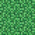 Mosaic tiles for bathroom and spa. Seamless background. Repeating texture. Green shiny tile illustration. Royalty Free Stock Photo