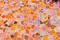 Mosaic with tiles gives a beautiful colorful pattern Royalty Free Stock Photo