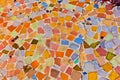 Mosaic with tiles gives a colorful pattern Royalty Free Stock Photo