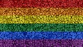 Mosaic Tiles Painting of Gay Pride Rainbow Flag Royalty Free Stock Photo