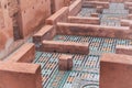 Mosaic Tiles at the Ruins of the El Badi Palace in Marrakech Morocco