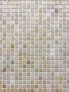 Mosaic tiles texture for background. Beige ceramic tile mosaic