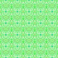 Mosaic Traditional Art. Teal, Green, Mint Fabric Royalty Free Stock Photo