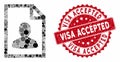 Mosaic User Page with Grunge Visa Accepted Seal