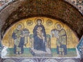 The mosaic: Virgin with Child flanked by Justinian I and Constantine I, Istanbul