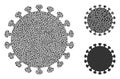 Ragged Virus Shell Icon Collage