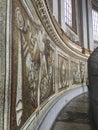 A mosaic on the wall below the Cupola basilica papale di san pietro in Vatican