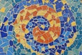 Mosaic wall from ceramic broken tile Royalty Free Stock Photo