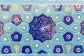 Mosaic wall of the Shah-i-Zinda Ensemble in Samarkand, Uzbekistan, Asia