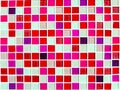 Mosaic wall tile magenta pink tone color closeup